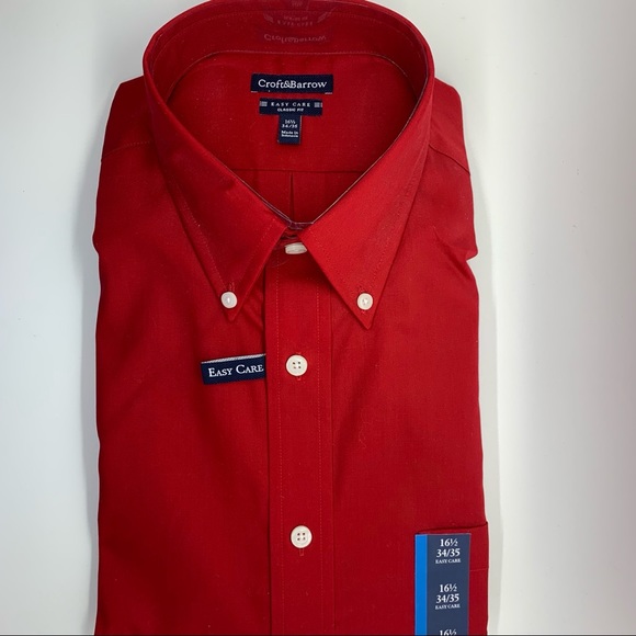 croft & barrow Other - Croft & Barrow Red Easy Care Classic Dress Shirt